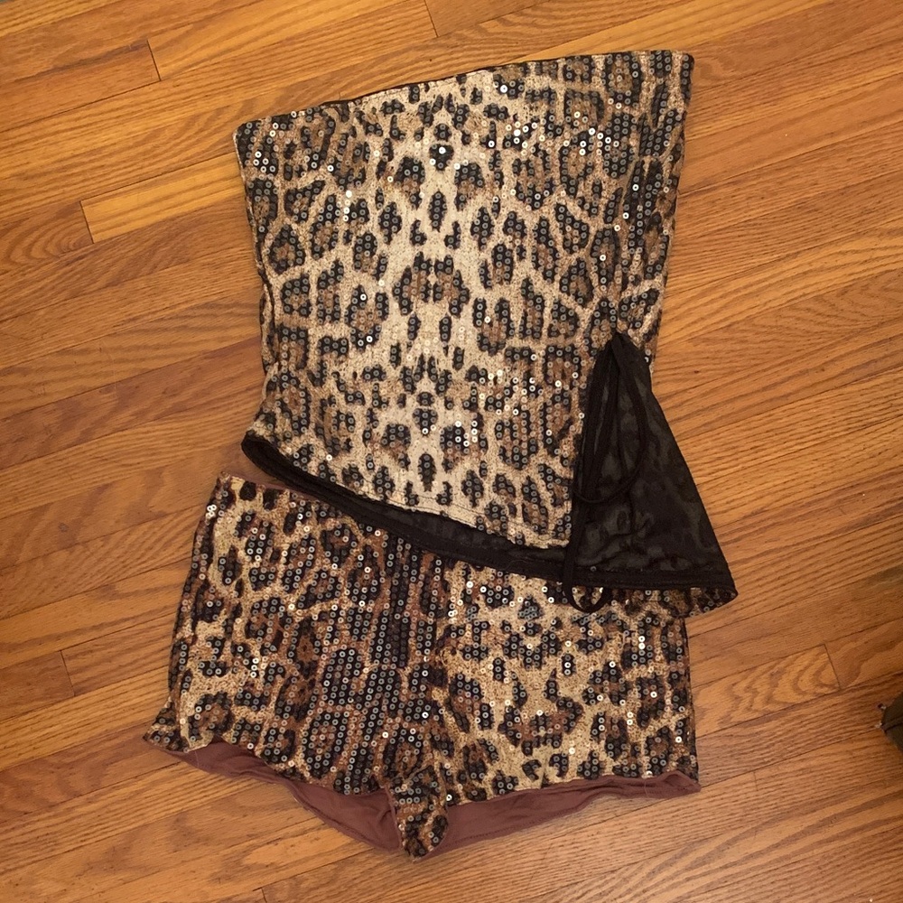 Leopard Print Sequin set